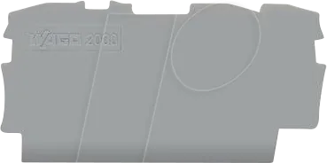 WAGO 2000-1391 - Abschluss- und Zwischenplatte für WAGO 2000, grau