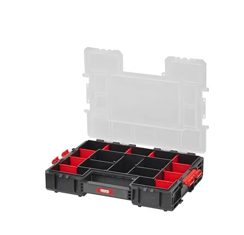 Sortimentskasten Organizer mit variablen Einteilern und seitliche Verriegelung von Kreher, Maße 38 x 29,4 x 7,4 cm (L)