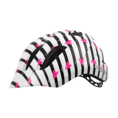 Bobike Helm Kids Plus 8742100007 – Kinder Fahrradhelm, Multi-Sport Helm mit 11 Lüftungsöffnungen, reflektierend, Fliegennetz, verstellbar, S, 4–7 Jahre, 52–56 cm, Pink Zebra