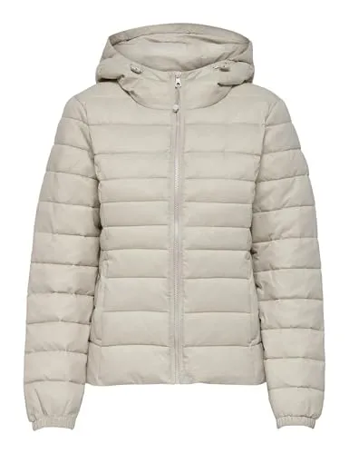 ONLY Damen Leichte Steppjacke ONLTAHOE - Funktionsjacke mit Kapuze und Reißverschluss, ideal für Übergangszeit. Hält warm dank hochwertiger synthetischer Füllung und bietet praktischen Stauraum durch Seitentaschen.