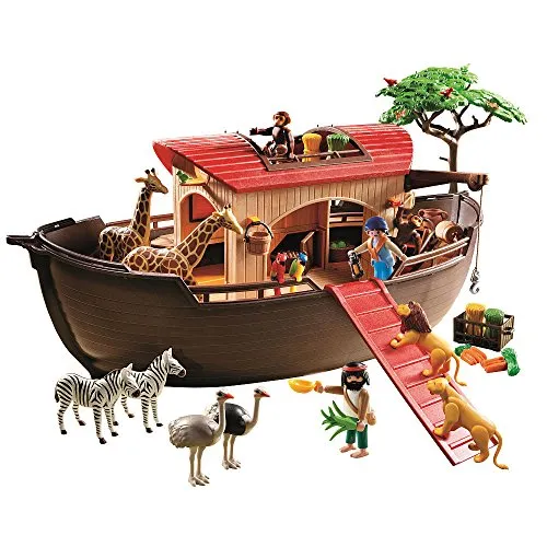 PLAYMOBIL Große Arche der Tiere - 101-teiliges Spielset, schwimmfähig und mit funktionsfähigem Kran für Kinder von 4 bis 10 Jahren