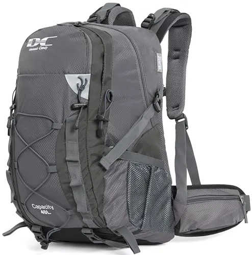 DCmount Wanderrucksack 40l Damen Herren Rucksack Wasserdicht Reiserucksack mit Regenschutz
