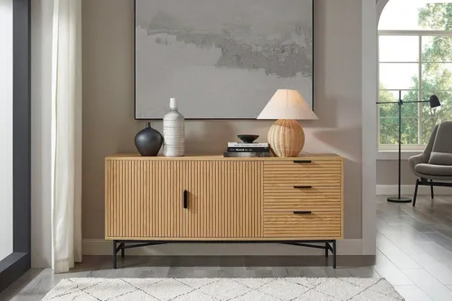 Sideboard SALESFEVER, beige (natur, schwarz)
