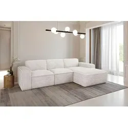 Kaiser Möbel Ecksofa Siena L-Form, Bequemes Sofa in Ecru - Ecksofa L-Form Siena – Stilvoll und komfortabel, perfekt für jedes Wohnzimmer. Der hochelastische Schaumstoff sorgt für optimale Unterstützung und das elegante Design ergänzt moderne Einrichtungsstile.