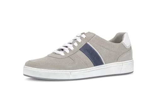 Sneaker PIUS GABOR Herren, Gr. 9,5 (44), Beige Veloursleder - Modische Sneaker aus Veloursleder mit Kontrastbesätzen. Bequeme Weite G und herausnehmbare Innensohle für optimalen Tragekomfort im Alltag.