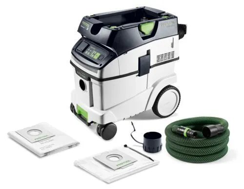 Festool Absaugmobil CTM 36 EI AC - Nass- / Trockensauger mit AUTOCLEAN-Funktion für konstante Saugleistung. Einstellbare Abreinigungsintervalle per App und Antistatik-Funktion für sicheres Arbeiten.