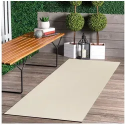 Jimri Outdoorteppich Key West, Läufer, Outdoor Teppich Balkonteppich Terassenteppich weiß Läufer | 60 cm x 180 cm