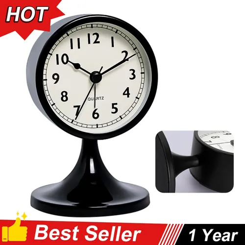 Retro Wecker Lauter Alarm kein Ticken Metall & Nachtlicht Uhr Schlummerfunktion