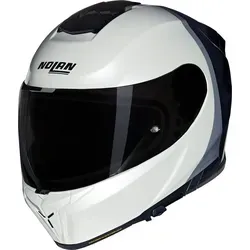 Nolan N80-8 Verniciatura Sp N-Com Integralhelm XL - Weiß - Motorradhelm mit modernem Design und optimaler Belüftung. Ausgestattet mit dem Nolan Emergency Release System (NERS) für mehr Sicherheit und einem integrierten, getönten Sonnenvisier.