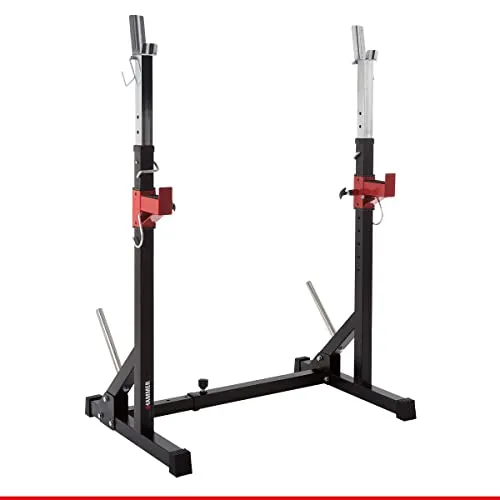 HAMMER Langhantelablage Core 2.0 - Platzsparende Trainingsstation - Hantelständer für Krafttraining mit flexibler Verstellung und bis zu 120 kg Gewichtsbelastung, ideal für effektive Ganzkörperübungen im Home-Gym.
