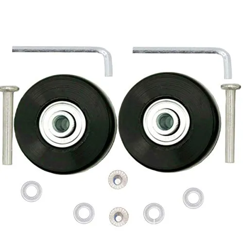 Kofferrollen Ersatzrollen ORO Gummi Rollen Räder 1Paar Mute Gepäck Koffer Ersatz Wheels (45 * 18mm)