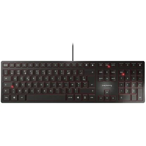 CHERRY KC 6000 SLIM - Ultraflache Kabeltastatur (AZERTY) - Kabelgebundene Tastatur mit ultraflachem Design für komfortables Arbeiten. Die CHERRY SX-Scherentechnologie garantiert präzises Tippen und Langlebigkeit - ideal für Vielschreiber.