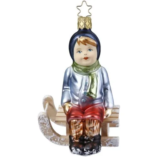 INGE-GLAS® Christbaumschmuck Kleine Rast (1-tlg) - Mundgeblasen und Handbemalt - Dekohänger, nostalgischer Christbaumschmuck, handgefertigt und einzigartig - perfekt zum Dekorieren und Sammeln in der Weihnachtszeit.