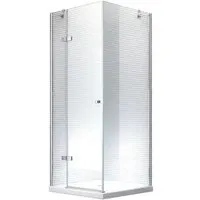 Hestia Duschkabine 80x80cm mit Tasse/Siphon - Elegante Duschkabine mit Eckeinstieg aus 8 mm ESG Sicherheitsglas, wasserabweisender Beschichtung und hochwertigem Aluminiumrahmen. Ideal für platzsparende Bäder und einfache Montage.