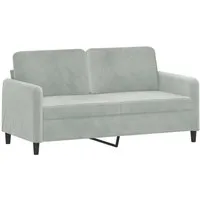 vidaXL 2-Sitzer Sofa aus Samt - Sofas & Couches – Luxuriöses Loungesofa mit weichem Samt und stabilem Metallgestell für bequemes Sitzen und modernes Design.