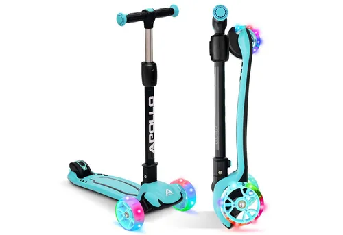 Apollo Dreiradscooter LED Kinderscooter Kids pro 4 - Höhenverstellbarer Kinderroller mit LED Wheels, ideal für Kinder ab 3 Jahren, fördert spielerisch das Erlernen der rollenden Fortbewegung.