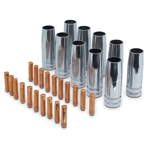MIG MAG Verschleißteile MB-15-0.8mm-Ersatzteil Set-30 Teile-Gasdüsen, Stromdüsen