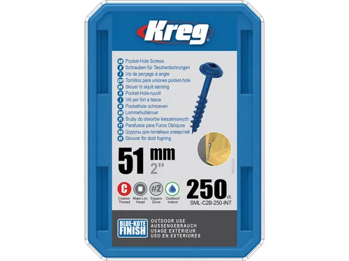 Kreg Pocket-Hole Schrauben 51 mm, Blue-Kote, Maxi-Loc von Kreg