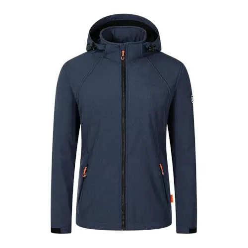 Blue Wave Damen Softshelljacke Maite mit abnehmbarer Kapuze - Jacke winddicht und atmungsaktiv in Blue Nights Größe 40