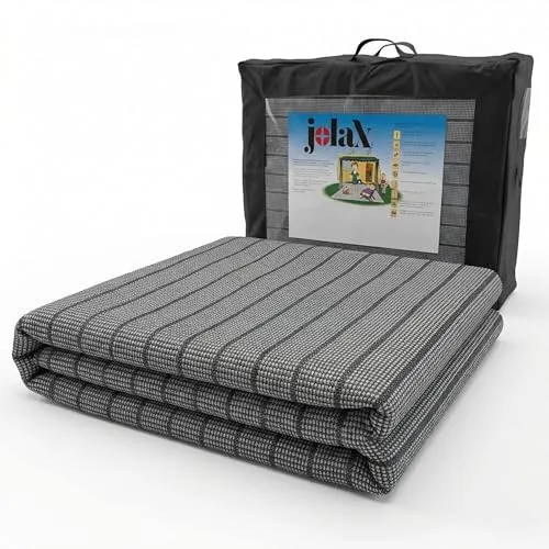 JOLAX Vorzeltteppich 250x300 cm, 500 g/m², Campingteppich Outdoor für Wohnwagen & Wohnmobil, Markisenteppich, PVC-frei, Wasserdurchlässig, Atmungsaktiv, rutschfest, Waschbar 40°C, Anthracite