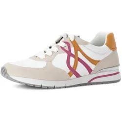 Gabor FLORENZ Keilsneaker, Freiezeitschuh, Halbschuh, Schnürschuh in Komfortweite G (weit) grau|weiß 37 EU (4 UK)