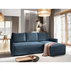 Masseno Ecksofa PERUSI mit Schlaffunktion in Blau von Masseno