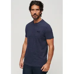 Superdry Herren Essential Logo Emb Tee T-Shirt, Blau (Dark Indigo Blue Marl) - T-Shirts für Herren, stylisches Design mit hochwertigem Logo-Emblem für einen lässigen Look.