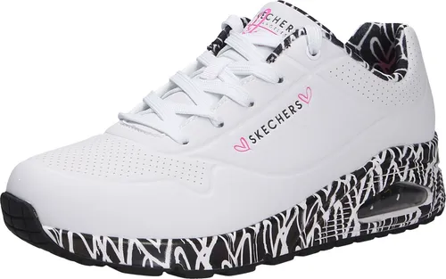 Skechers Sneaker Uno-Loving Love in Weiss, Größe 37 1/2 - Stylische Sneaker für Damen, bequem und leicht, ideal für den Alltag und Freizeitaktivitäten.
