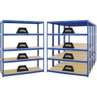 PROREGAL Mega Deal 5x Schwerlastregal Giant Elephant 180x150x45 cm – Hohe Traglast - Spar-Set aus 5 Schwerlastregalen mit 200 kg Fachlast. Einfacher Aufbau ohne Werkzeug, verstellbare Höhen und flexible Kombinationsmöglichkeiten für optimalen Stauraum in Werkstatt oder Garage.