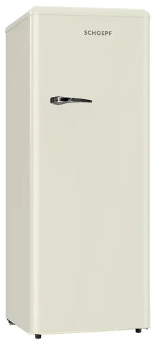 SCHOEPF Vollraum-Kühlschrank Retro RKS245CR / EEK: E / Creme / 238L
