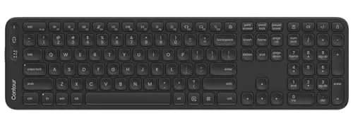 Contour Balance Full-Size Tastatur DE-La - Kabellos und Ergonomisch - Die kabellose Balance Full-Size Tastatur für entspanntes Arbeiten. Ihr ergonomisches Design optimiert den Workflow und minimiert Belastungen für Hände und Arme.