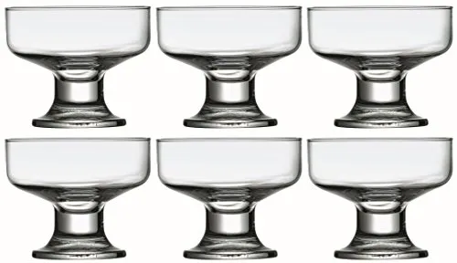 Eisglas rund auf Fuß Set