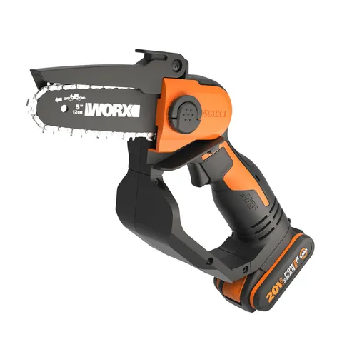 WORX WG324E Akku-Einhand-Astsäge 20V - 12cm Schwertlänge, leicht und bequem für müheloses Schneiden mit PowerShare Kompatibilität