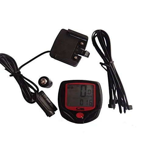 VOANZO Fahrradcomputer Tachometer Wasserdichtes LCD-Display mit Hintergrundbeleuchtung und Stoppuhr zur Echtzeitüberwachung für das Radfahren in Echtzeit Geschwindigkeits- und Entfernungsspur