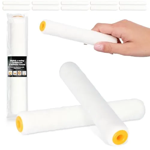 10x Farbroller 15 cm Farbwalze Malerrolle Malerwalze Ersatzwalze Lackierrolle Wolle Polyacryl Roller Wand Streichen Möbel Malen Maler-Zubehör Anti-Spritz-Roller Malerbedarf