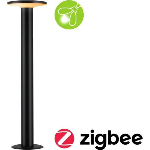 Paulmann 94755 Plate ZB 2200-3000K Wegeleuchte LED 5.5W - Insektenfreundliche Pollerleuchte mit Zigbee-Funktion, individuell einstellbare Farbtemperatur und Bewegungsmelder für optimale Gartenbeleuchtung.