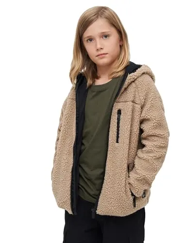 Brandit Kinder Teddyfleece Outdoorjacke in Kamel