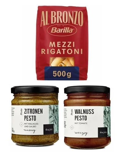PESTO PASTA SET - Schlemmerbox mit 1x Pasta und 2x Pesto von Wajos I Gourmet SET