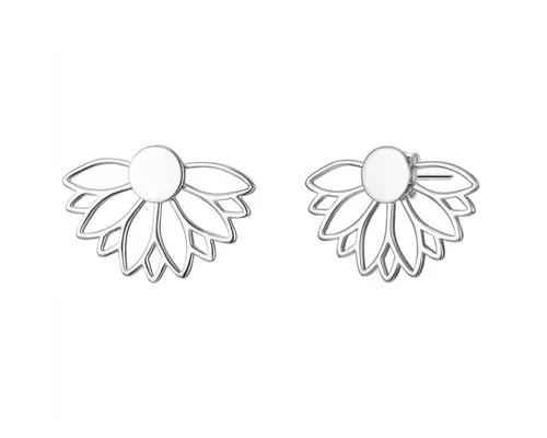 Glanzstücke München Paar Ohrstecker Lotusblume Silber - Ohrstecker mit abnehmbarer Lotusblüte, symbolisieren Vollkommenheit und Neuanfang. Flexibel tragbar für jeden Anlass - ein Must-Have für trendbewusste Damen!