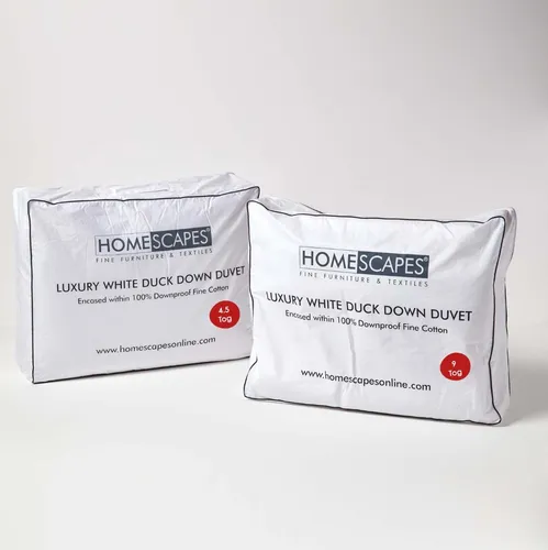 Produktbild HOMESCAPES 4-Jahreszeiten-Daunendecke 230x220 cm – Flexibler Schlafkomfort