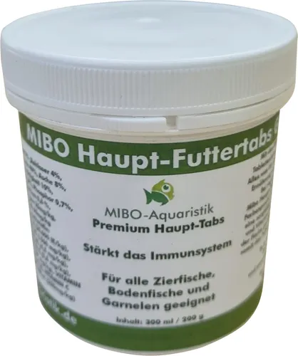 MIBO Aquarium Haupt-Futtertabs GRÜN NEU in der DOSE