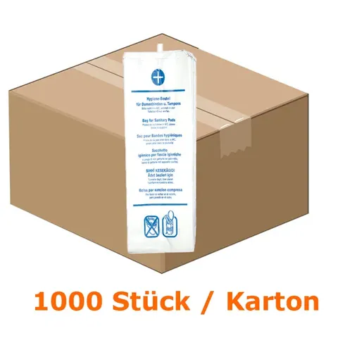 Hygostar Hygienebeutel Papier weiß 1000 Stück in weiß von Hygostar