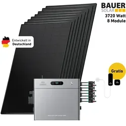 Balkonkraftwerk 3720 Watt Komplettset mit Zendure Solarflow 2400 Pro - Effizientes Balkonkraftwerk mit 3720 W und bifazialen Solarmodulen. Inklusive 2,4 kWh Stromspeicher für zuverlässige Energieversorgung und einfache Installation. Ideal für nachhaltige Energiegewinnung auf dem Balkon.