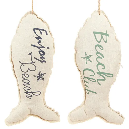 Maritime Deko Fisch Stoff Blau Türkis 2er Set – 34cm Aufhänger - Verleihen Sie Ihrem Zuhause maritimes Flair mit diesem charmanten Deko-Fisch aus weichem Stoff. Ideal für kreative Akzente in jedem Raum, sorgt er für Urlaubsstimmung und ist vielseitig einsetzbar.