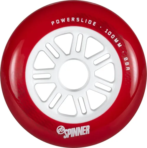 POWERSLIDE SPINNER 3er Rollenset 2025 red - 100mm/88a - Hochwertiges Rollenset für urbanes Freestyle-Skating, extrem strapazierfähig mit hervorragendem Grip und langer Lebensdauer. Ideal für Slides, Sprünge und Treppenfahrten.
