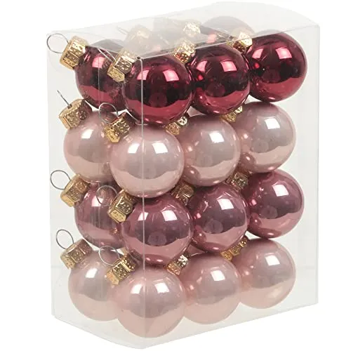 Kleine Baumkugeln aus Glas Ø 2 cm/2,5 cm/3 cm - Christbaumkugeln Baumschmuck Christbaumschmuck Weihnachtsbaumschmuck Weihnachtsbaumkugeln (Wildblüte, 2,5 cm)