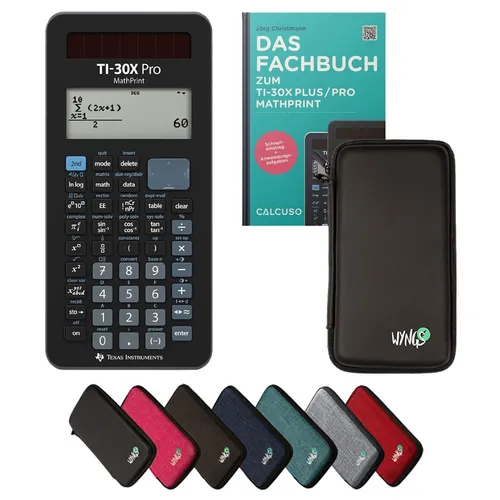 Texas Instruments Taschenrechner TI-30X Pro MathPrint mit Schutztasche - Vielseitiger Taschenrechner für Schüler und Studenten, ideal für Mathematik und Naturwissenschaften, inklusive praktischer Schutztasche für unterwegs.