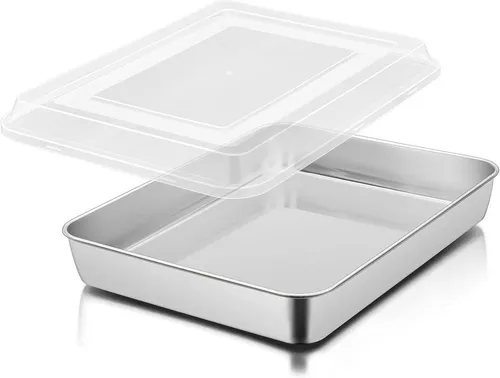 Herogo Tiefes Backblech mit Deckel, 31x24x5 cm