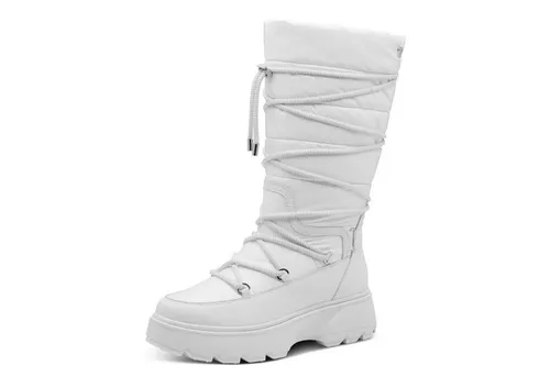 Tamaris Damen Stiefel Leder weiß 37 von Tamaris