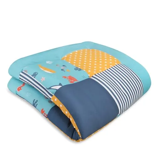 schlummersack Krabbeldecke – 100x100 cm – Dick gepolsterte Spieldecke für Babys